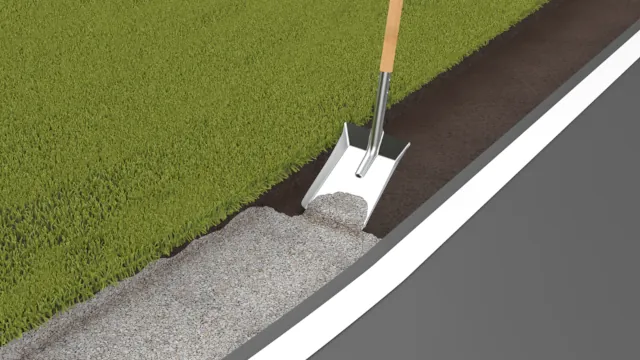 Straßenbankett verfüllen - Mineralgemisch einbringen