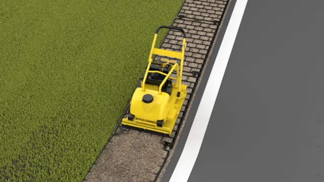 Straßenbankett abrütteln - Verdichtung der Bankettelemente